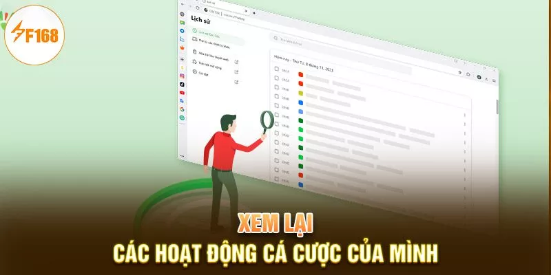 Xem lại các hoạt động cá cược của mình